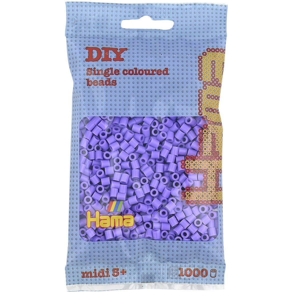 Hama midi perler 1000 stk pastel lilla. 45