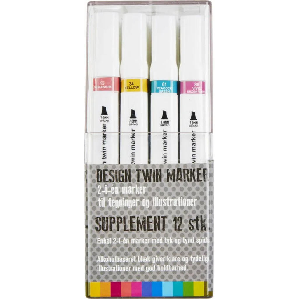 Design twin marker supplement 12 stk