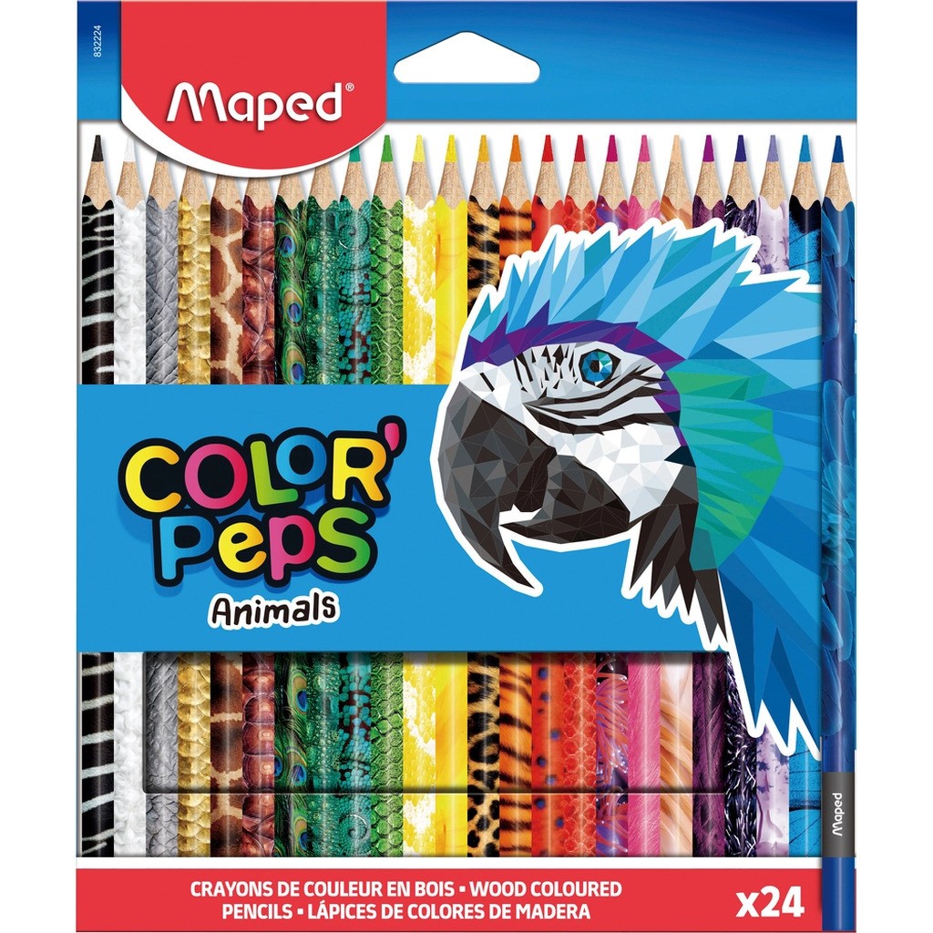 Farveblyant Maped colorpeps animals 24