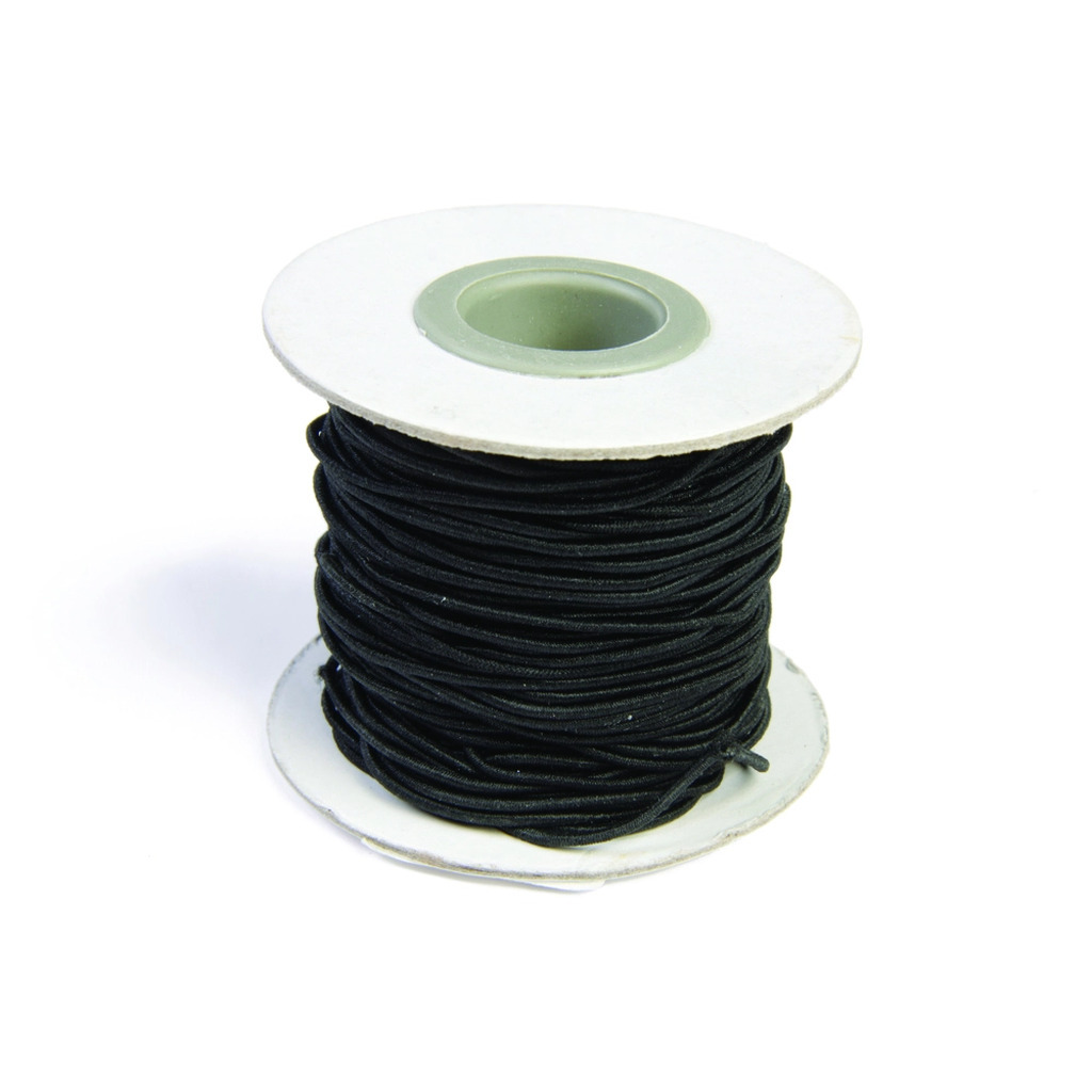 Elastiksnor 1,2mmx25m sort