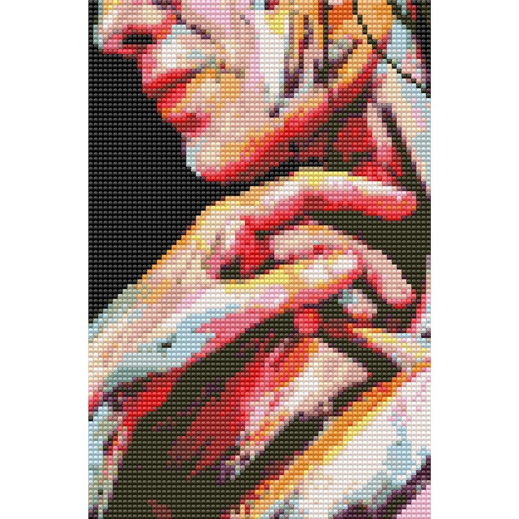 Diamond art ansigt/hånd pige abstrakt 20 x 30 cm