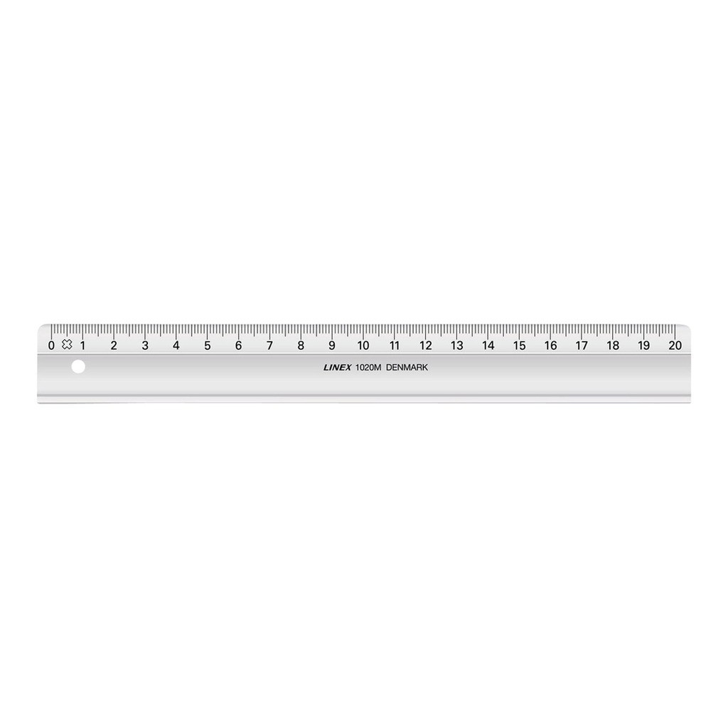 Lineal Linex klar plast 20cm 1020m