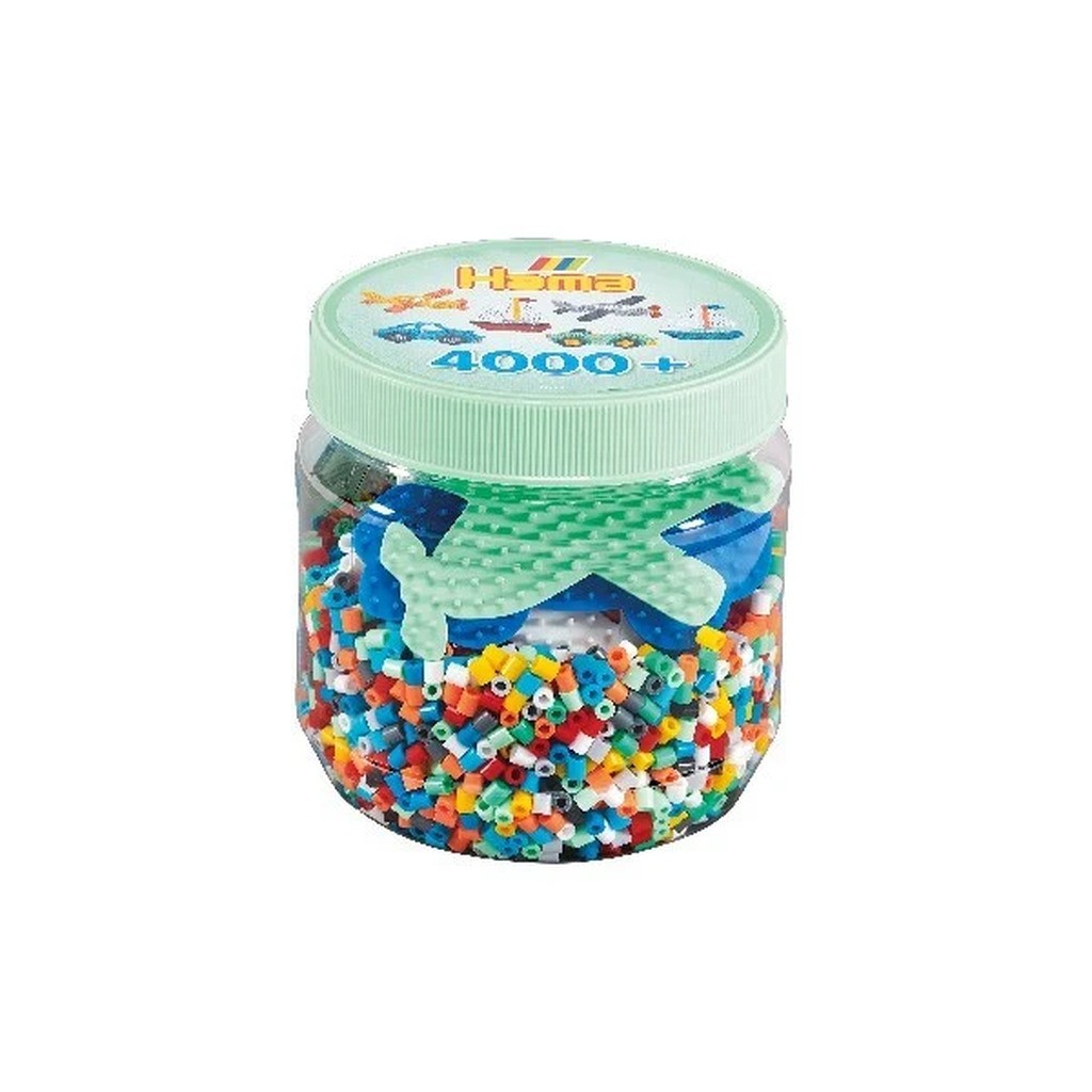 Hama midi perler 4000stk + 3 stiftplader ass