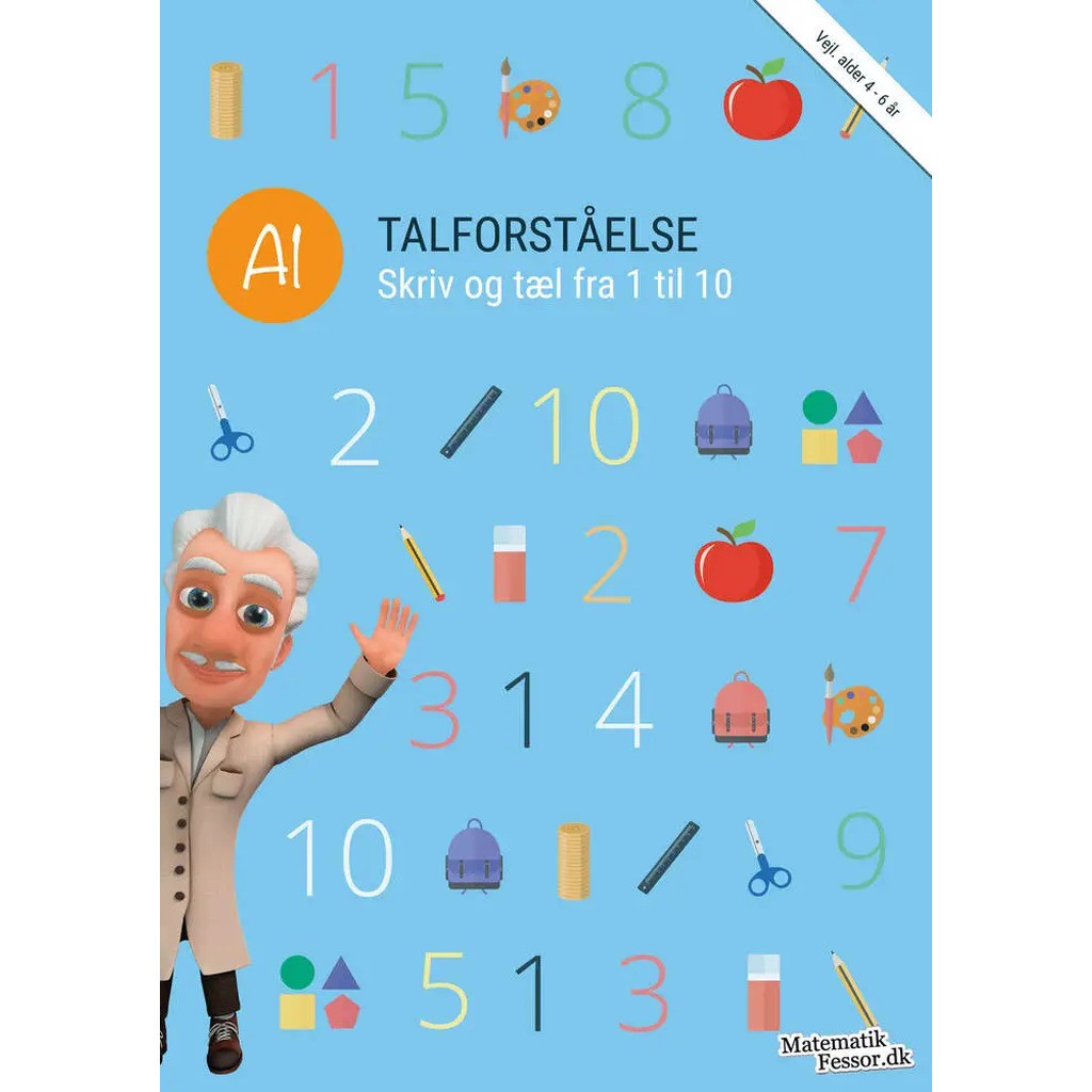 A1 - Talforståelse, Skriv og tæl fra 1 til 10