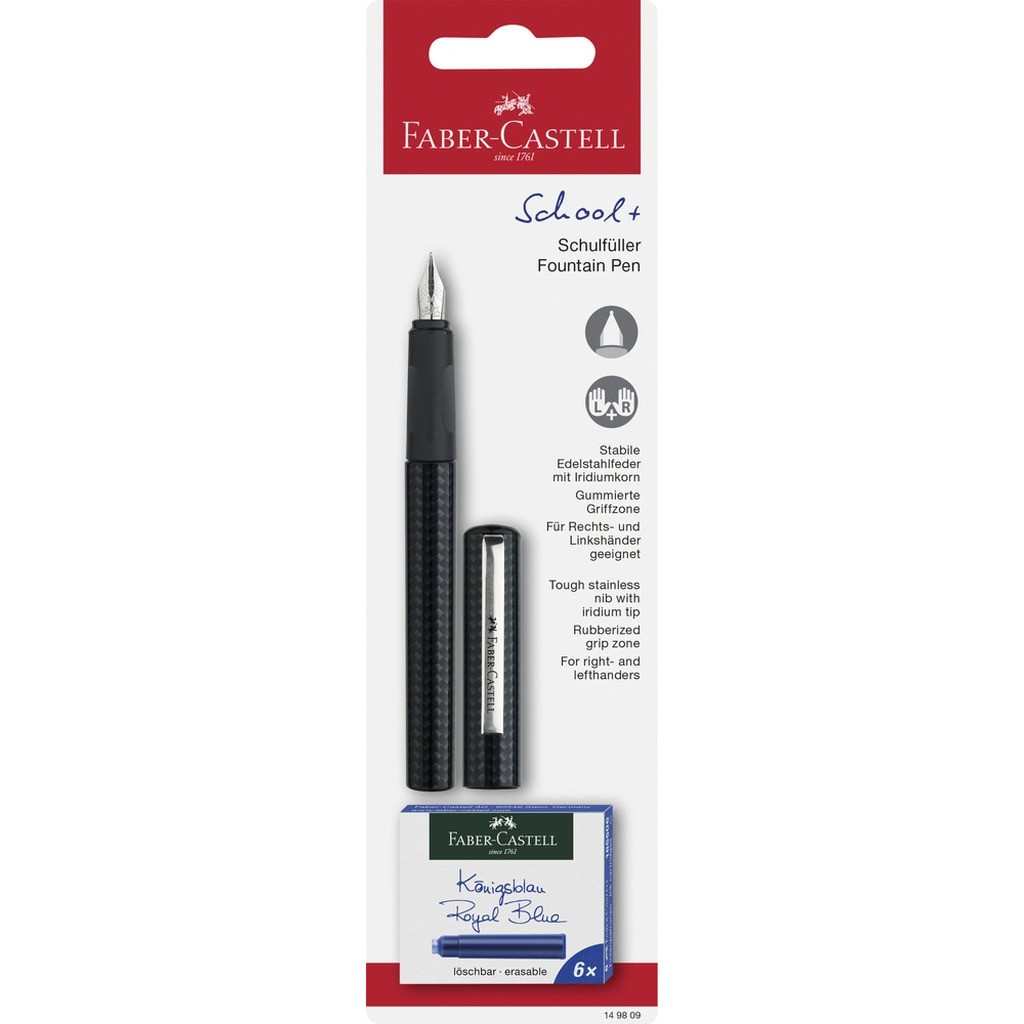 Fyldepen bk børn carbon look incl 6 blæk