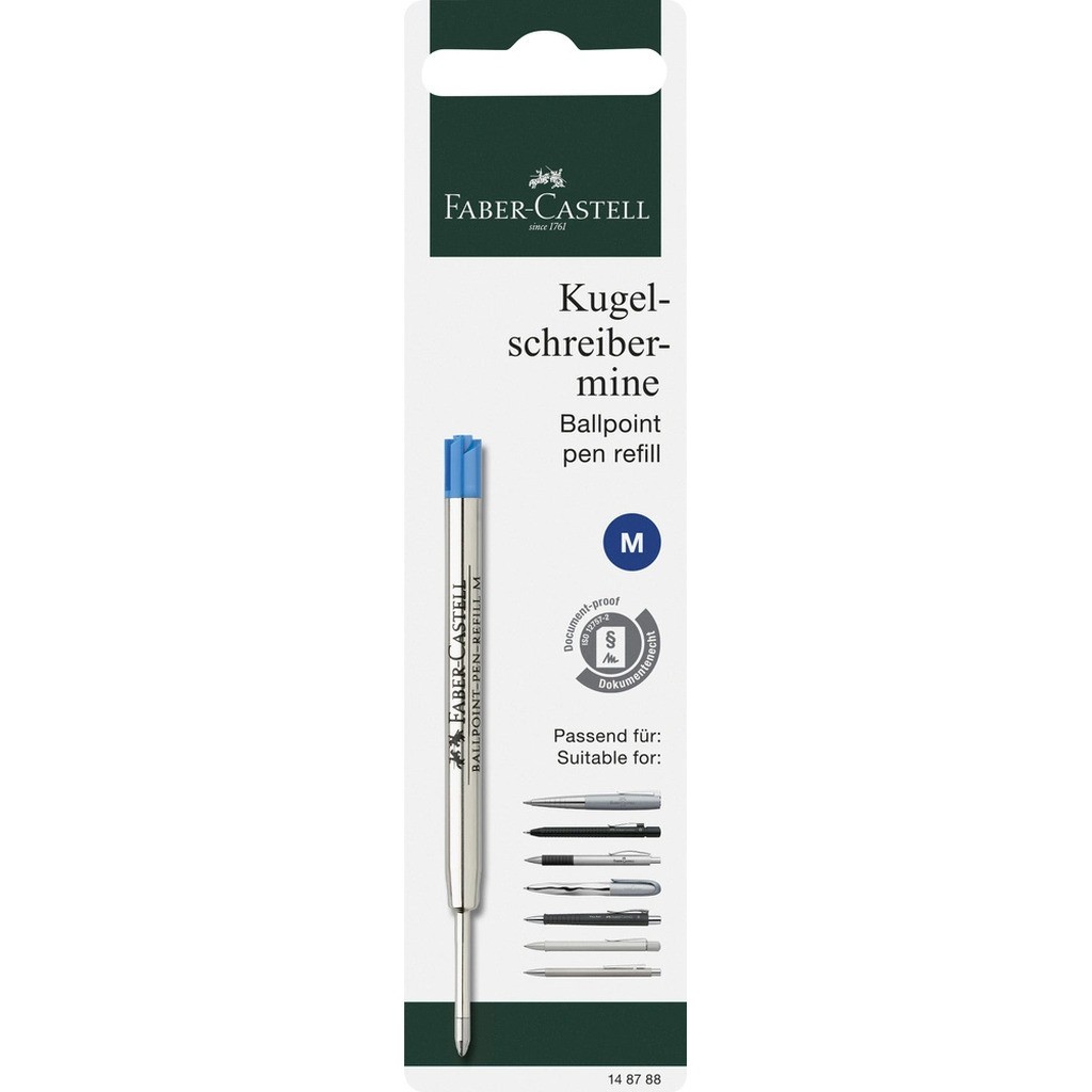 Refill Faber-Castell kuglepen m blå bk