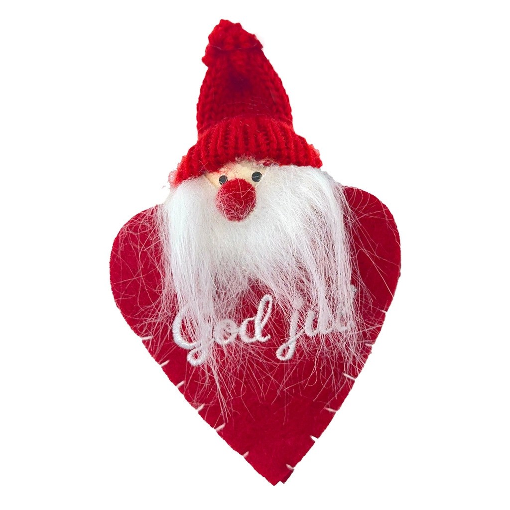 Nisse i filt m/strikhue m/tekst asst