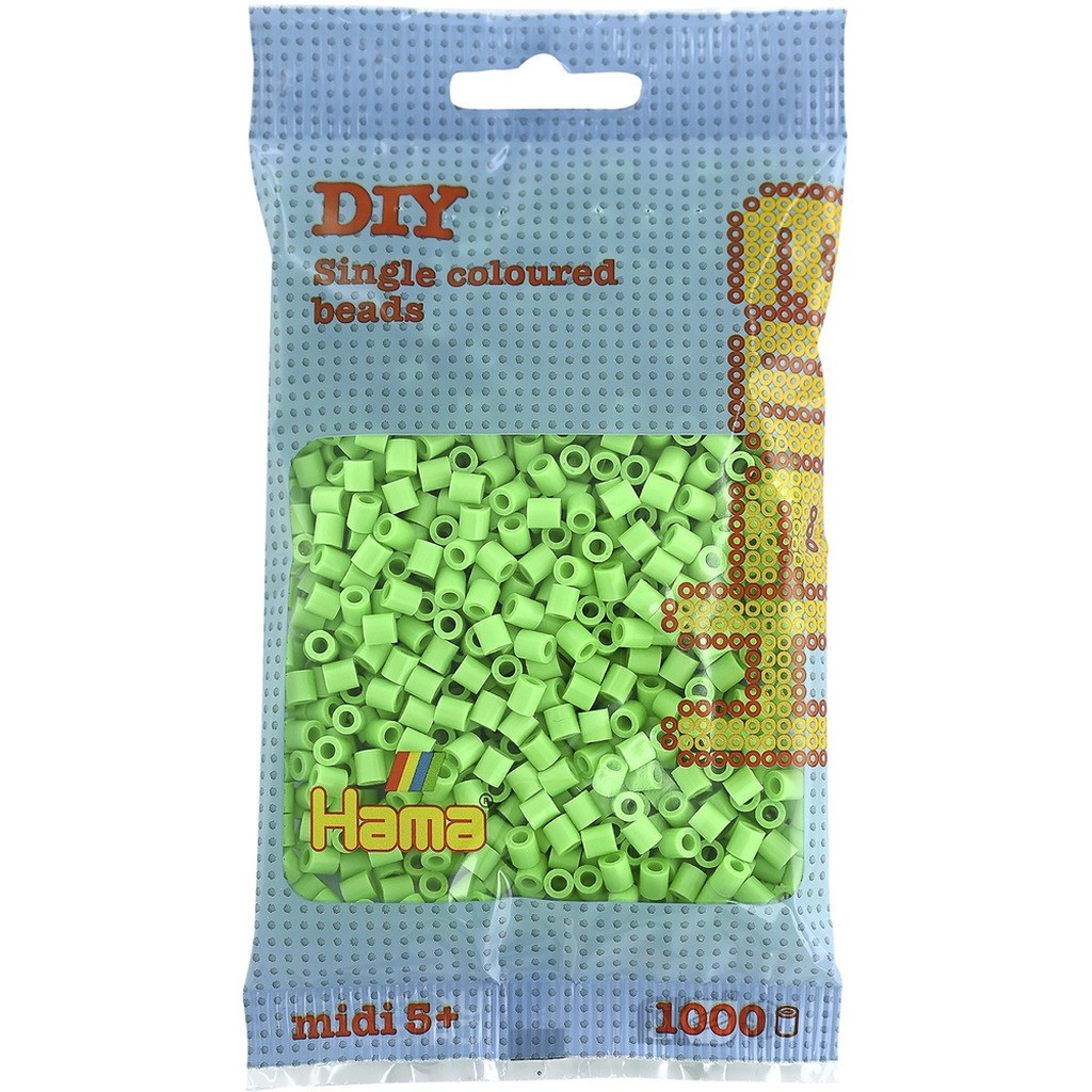 Hama midi perler 1000 stk pastel grøn 47