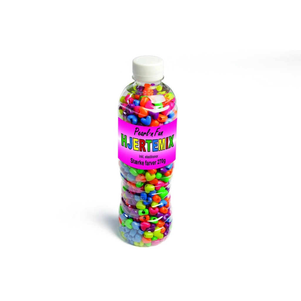 Pearl`n Fun Hjertemix 270g stærke farver