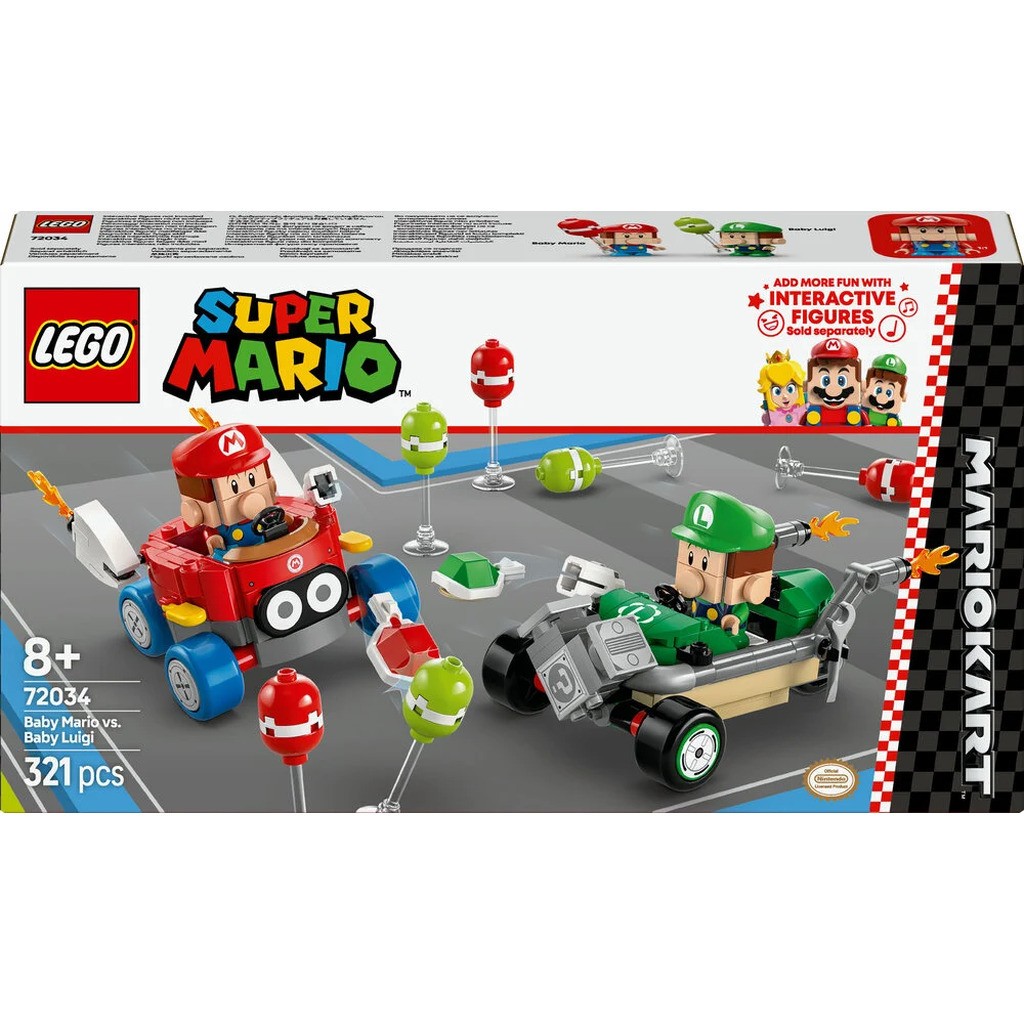 72034 LEGO Super Mario Mario Kart&trade;  Baby Mario mod Baby Luigi