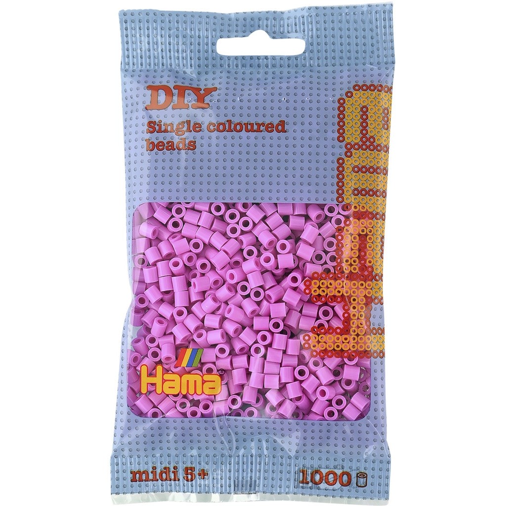 Hama midi perler 1000 stk. pastel pink 48