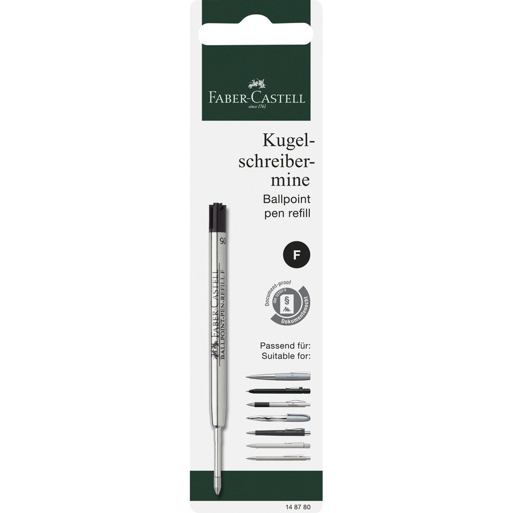 Refill Faber-Castell kuglepen f sort bk