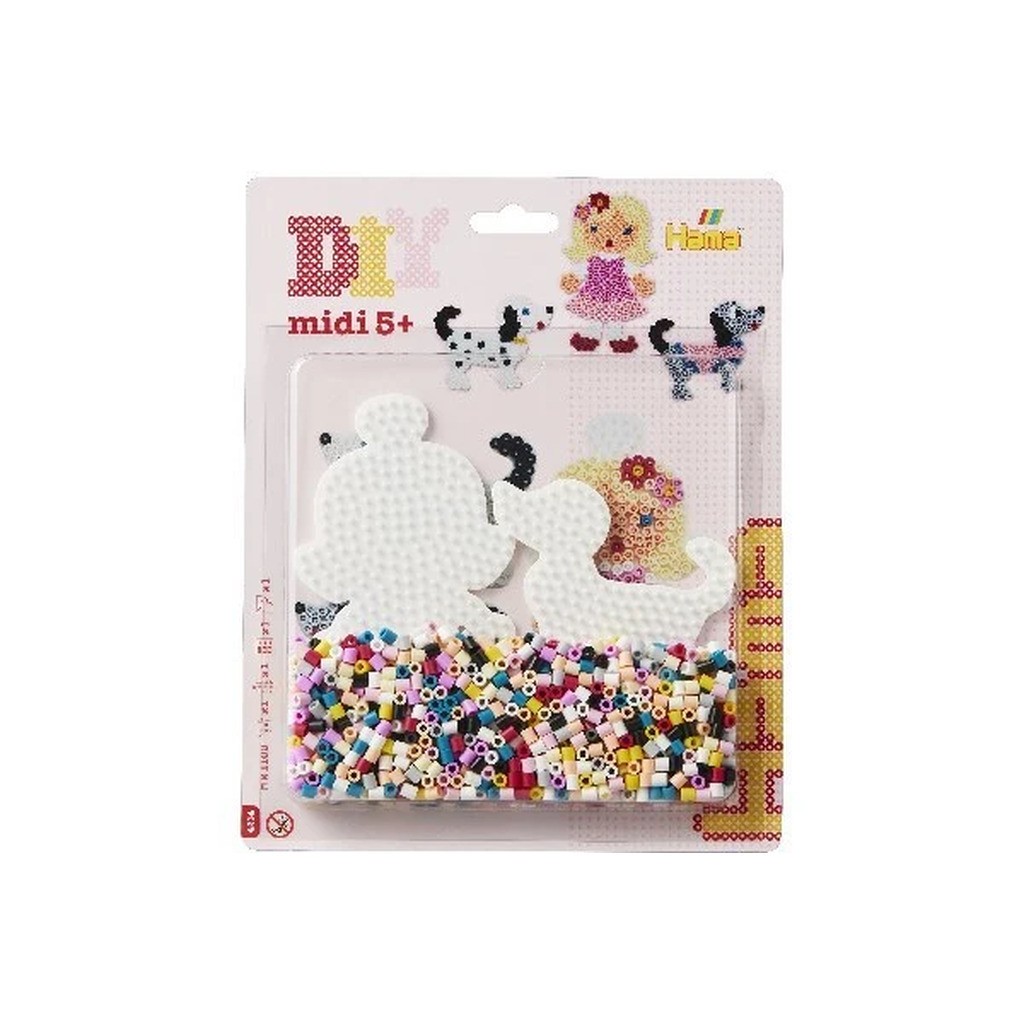 Hama midi blisterpakning dukke & hund