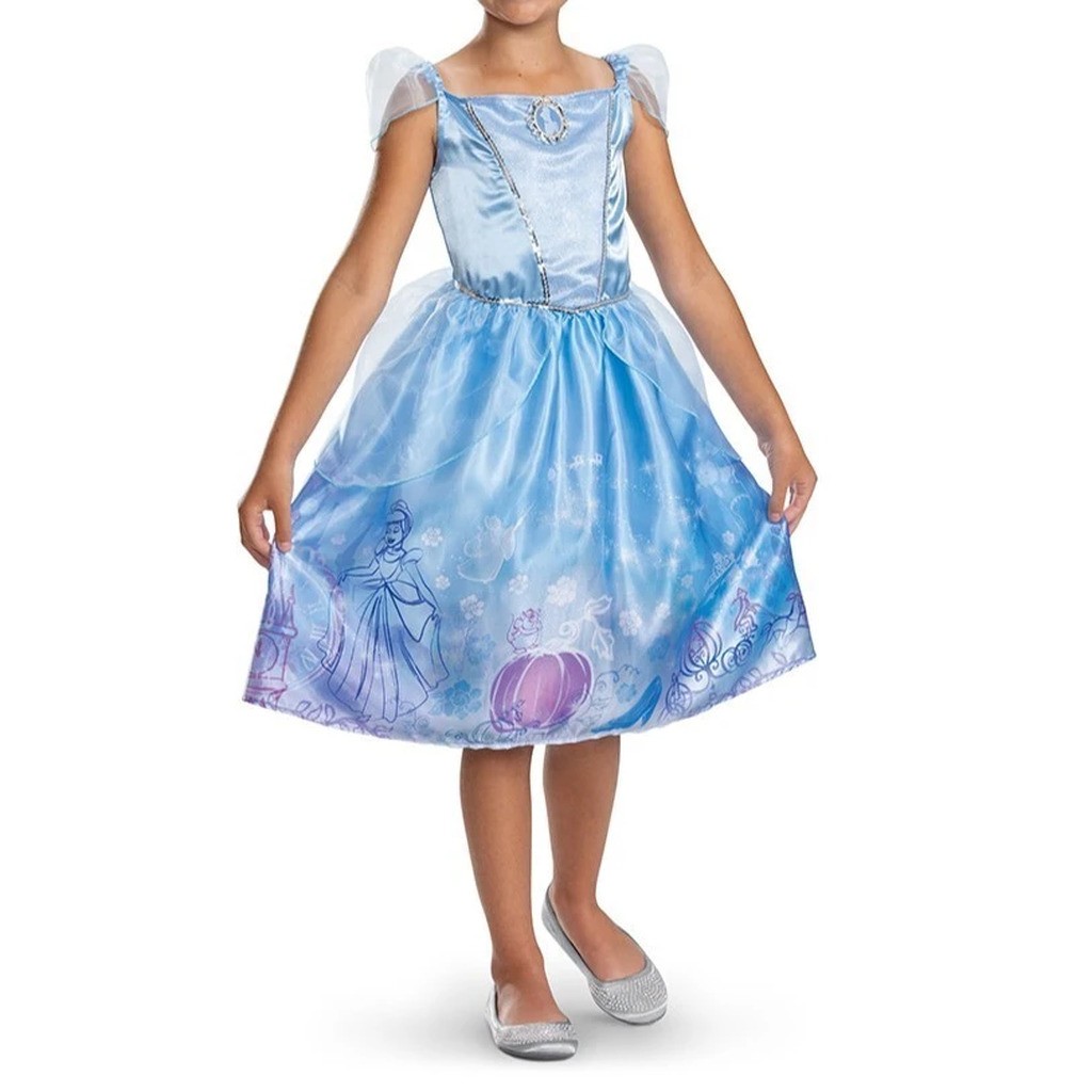 Prinsesse kjole lyseblå str 3-4 år EU XS