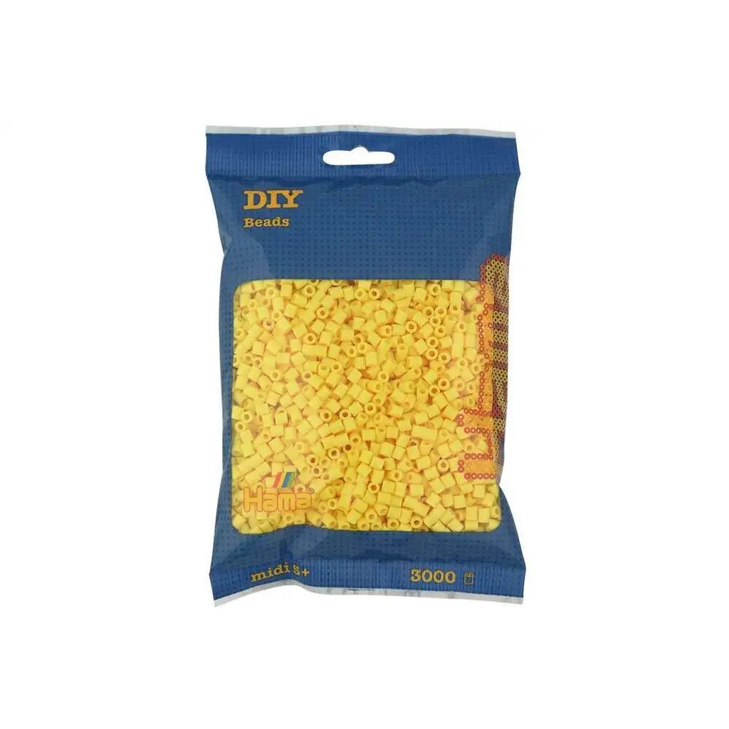 Hama midi perler 3000stk lysegul