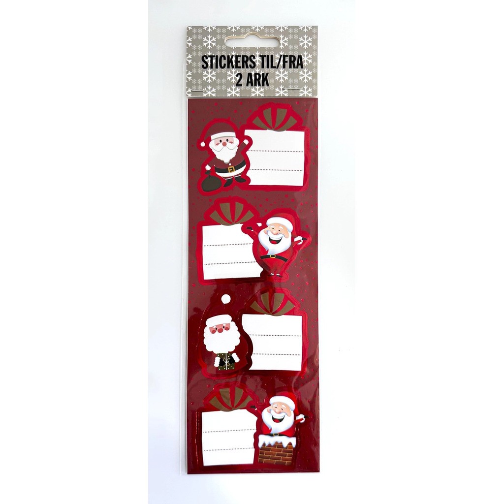 Stickers til/fra 2 ark 8 stk