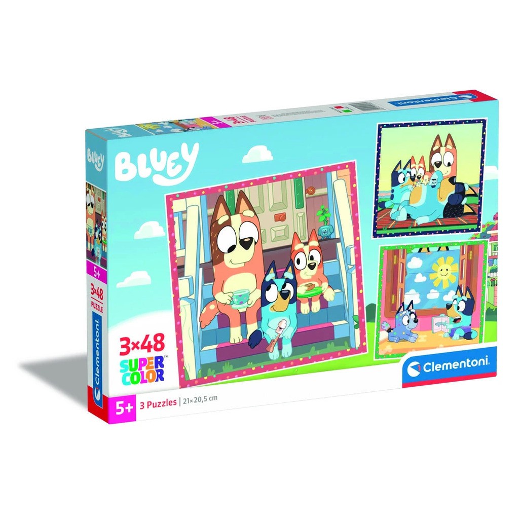 Puslespil Bluey 3x48 brikker
