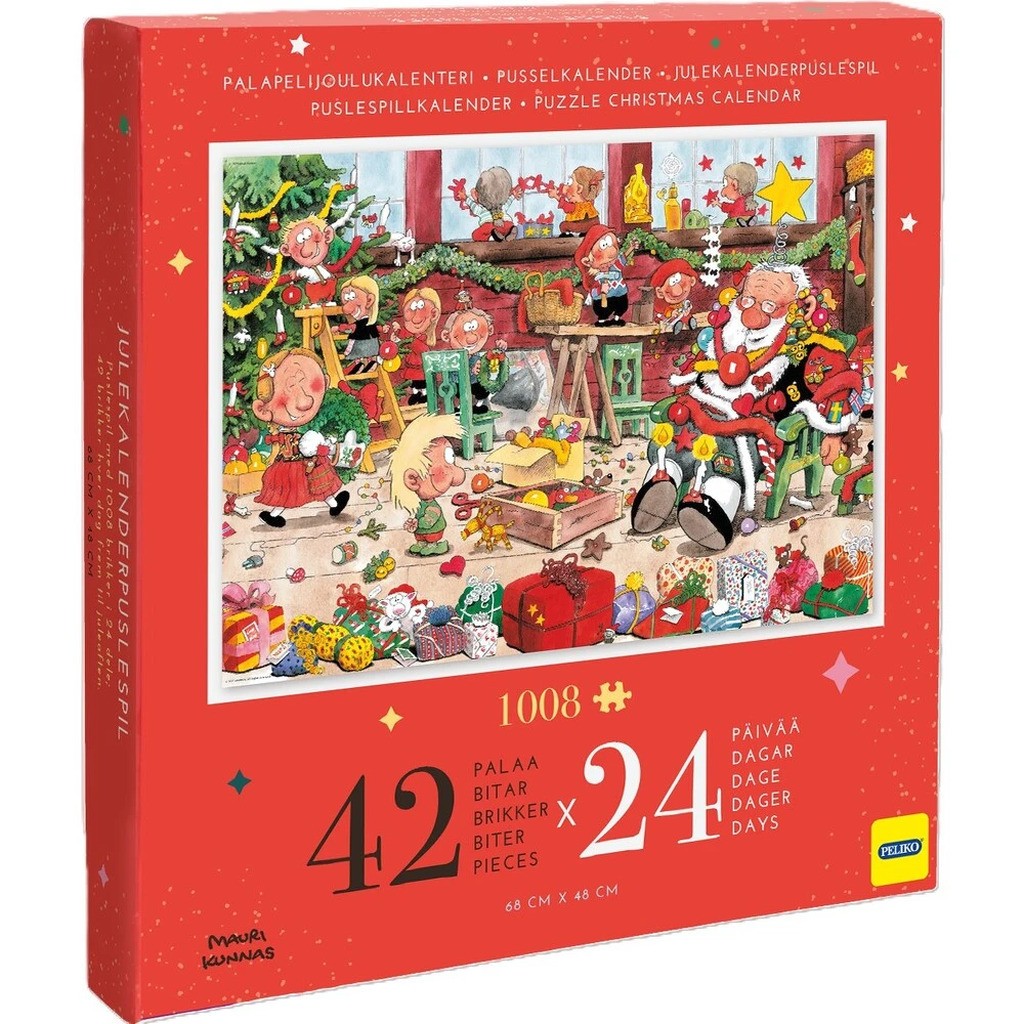 Puslespil julekalender 1-24 1008 brikker