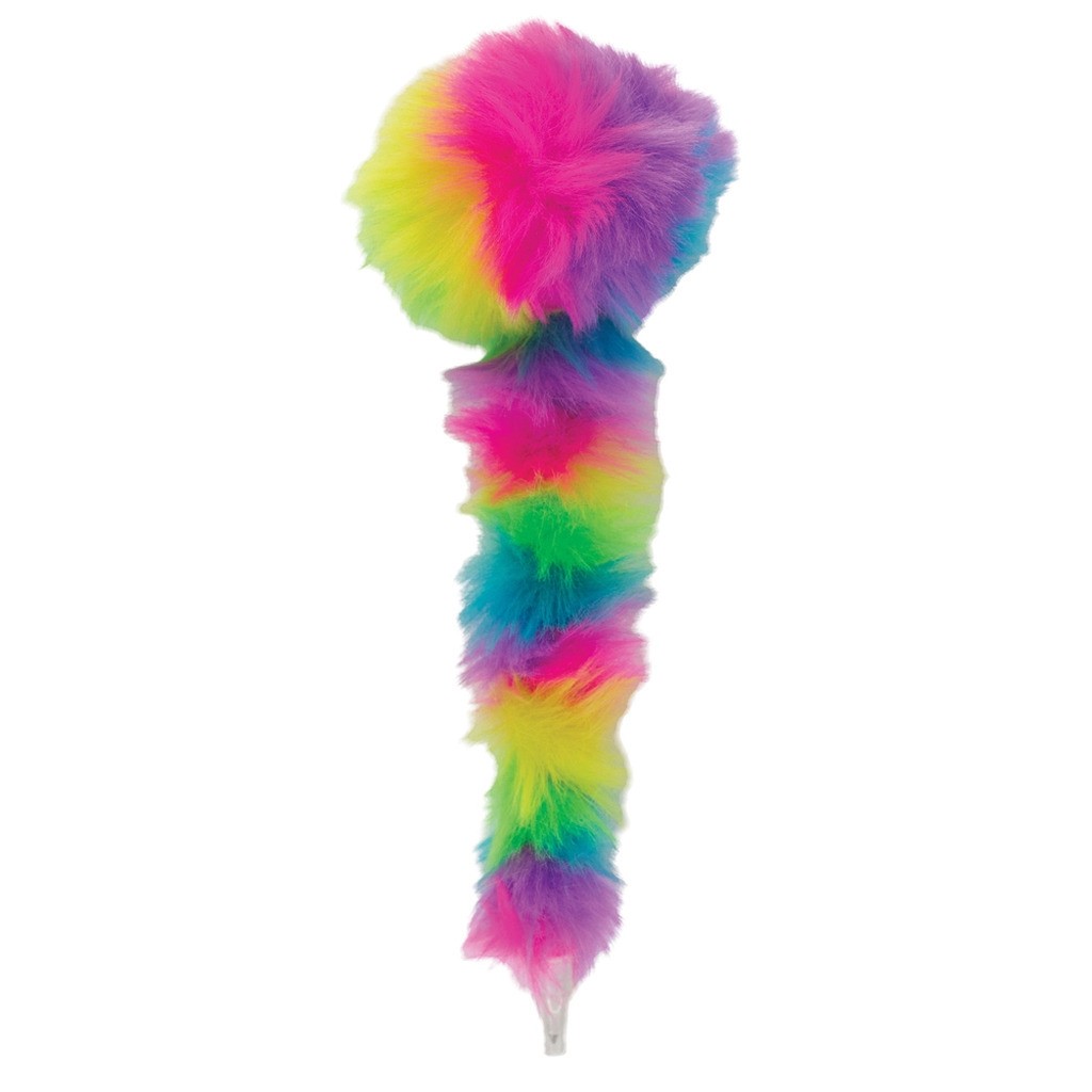 Kuglepen fluffy rainbow