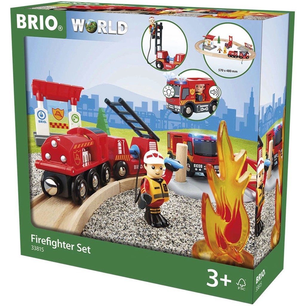 BRIO 33815 Togsæt med brandmandstema