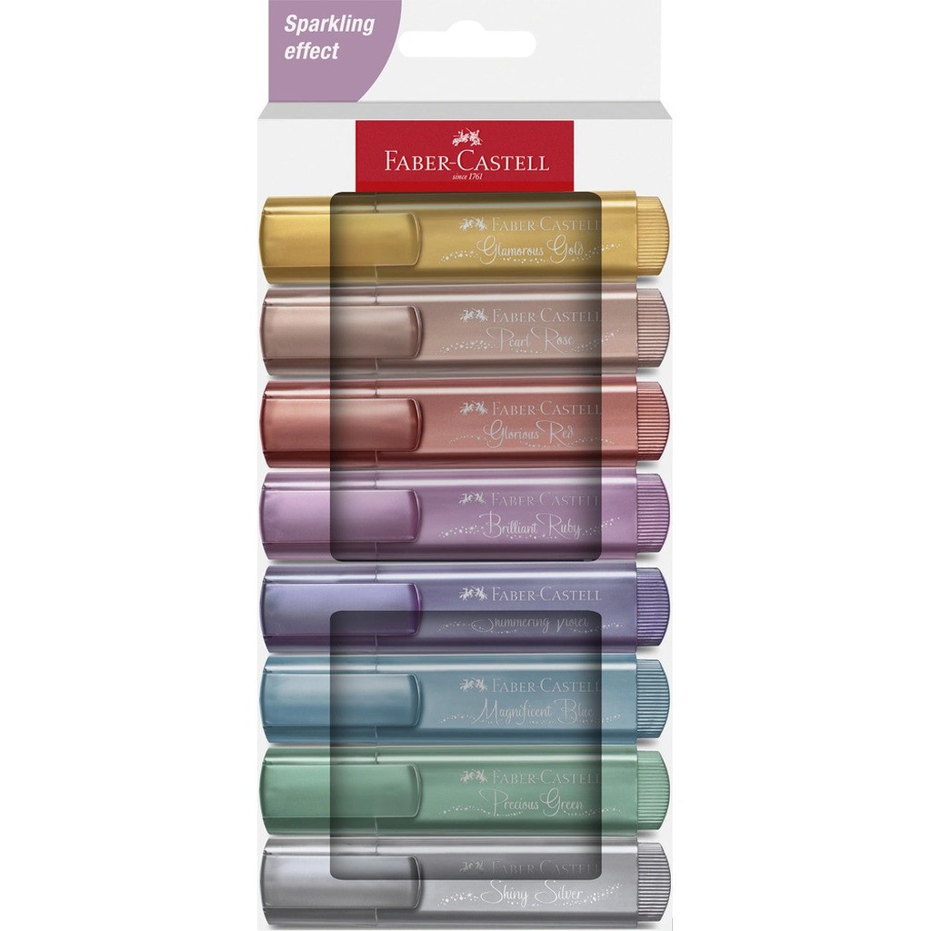 Overstregningspen Faber-Castell metallic 8 ass