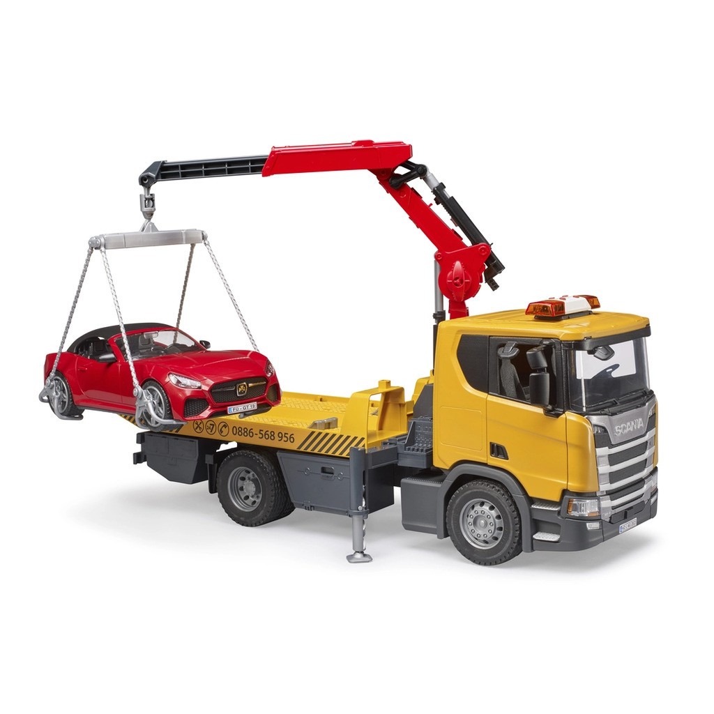 Scania Super 560R Fejeblad med Roadster Bil