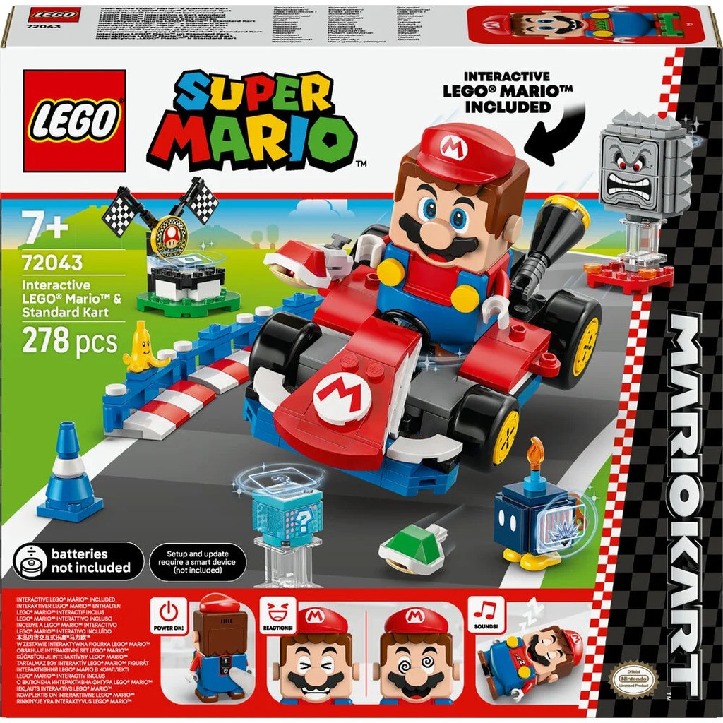 72043 LEGO Super Mario Mario Kart&trade;  Interaktiv LEGO® Mario&trade; og Standard Kart