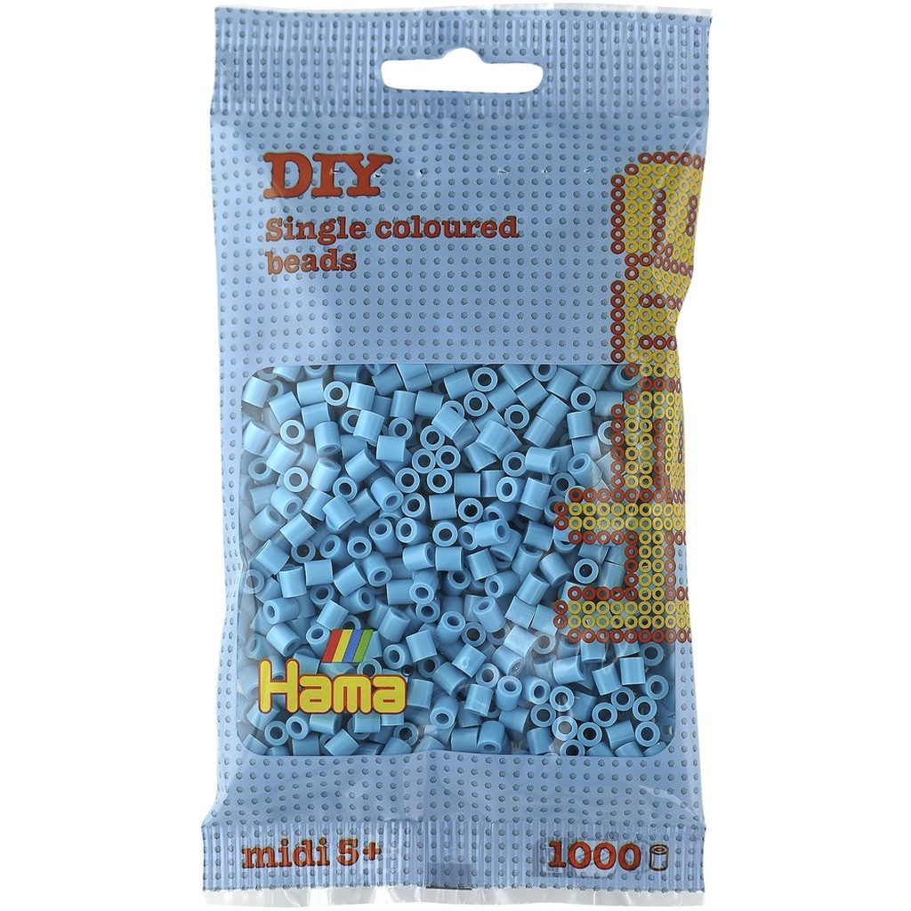 Hama midi perler 1000 stk azurblå 49