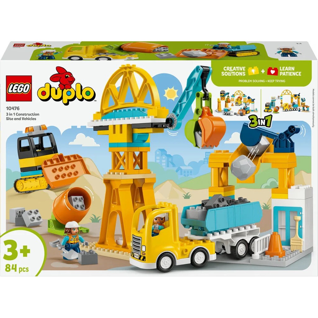10476 LEGO DUPLO Town 3-i-1 Byggeplads med køretøjer