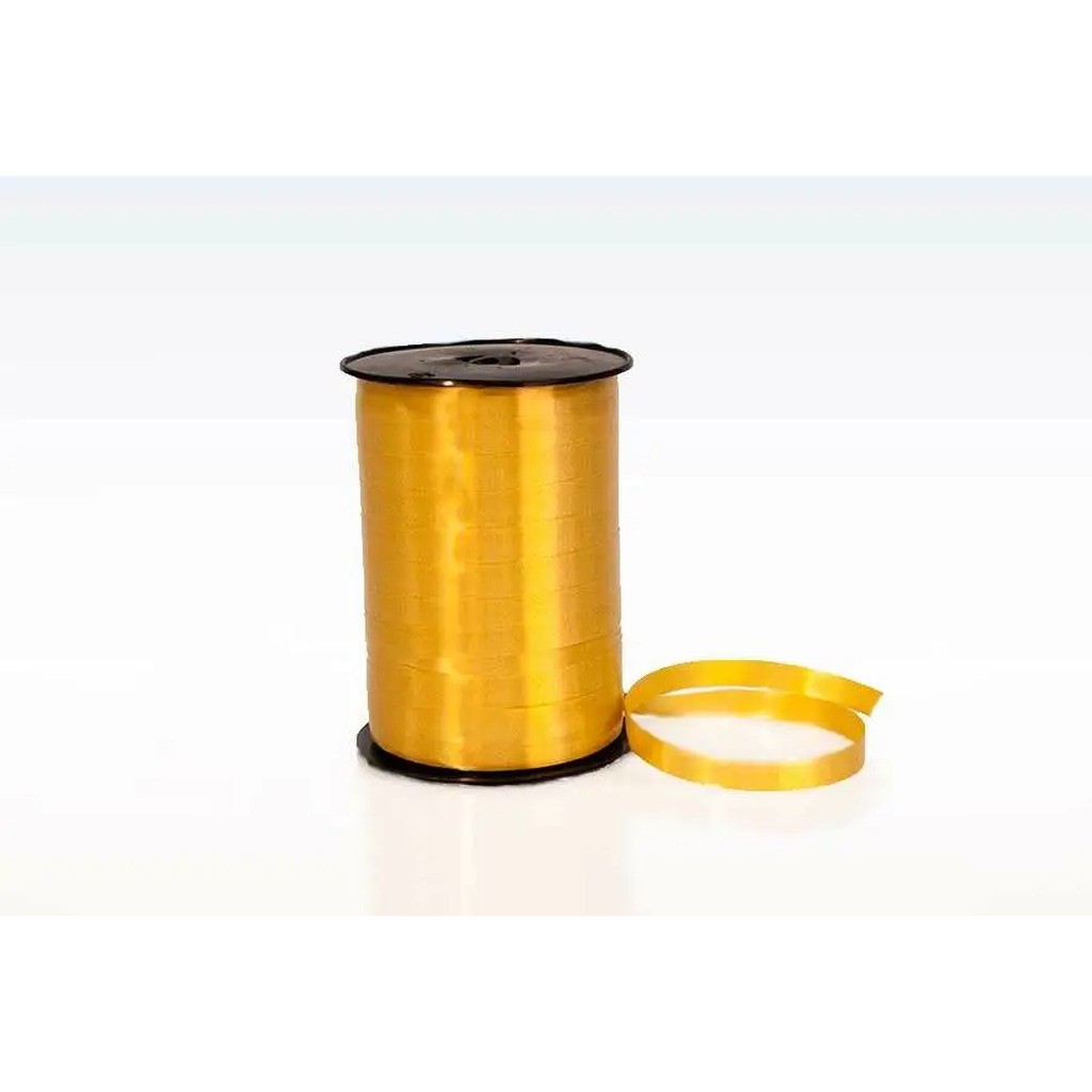 Gavebånd poly glat 10mm /250yds guld