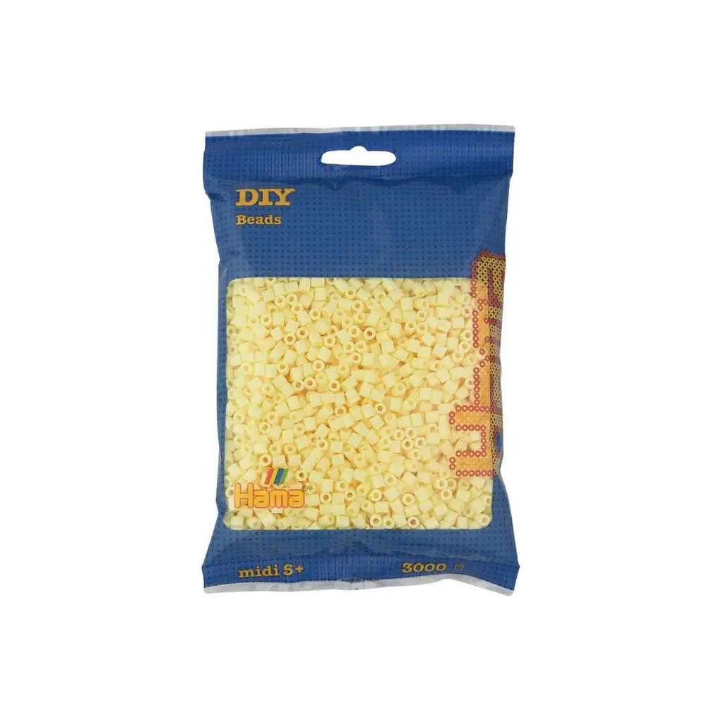Hama midi perler 3000stk creme