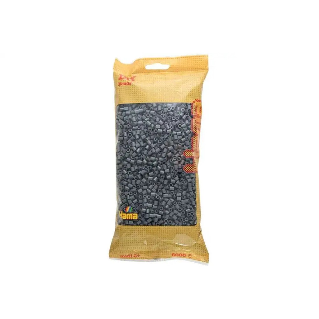 Hama midi perler 6000stk mørkegrå