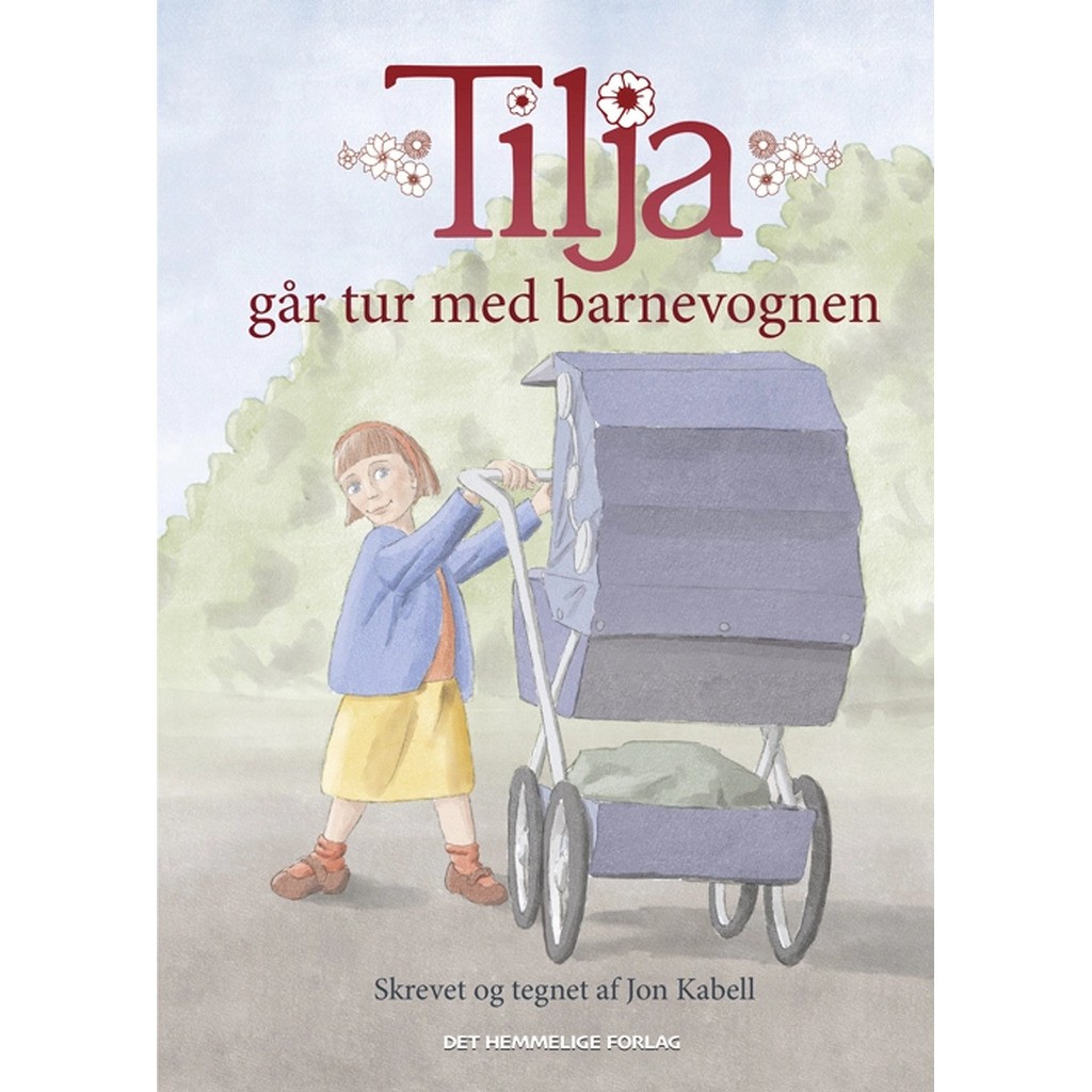 Tilja går tur med barnevognen