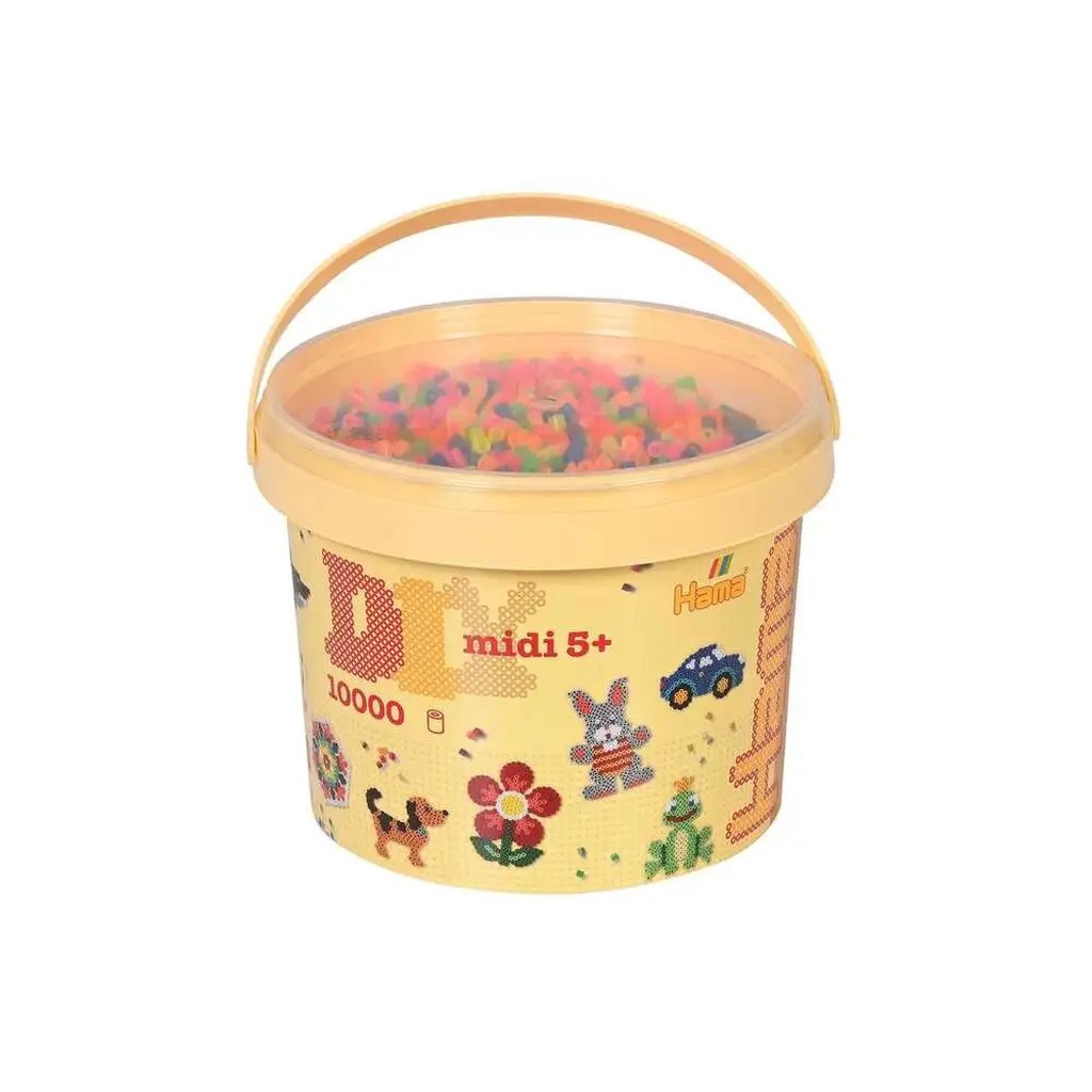 Hama midi perler 10.000stk neon mix 51