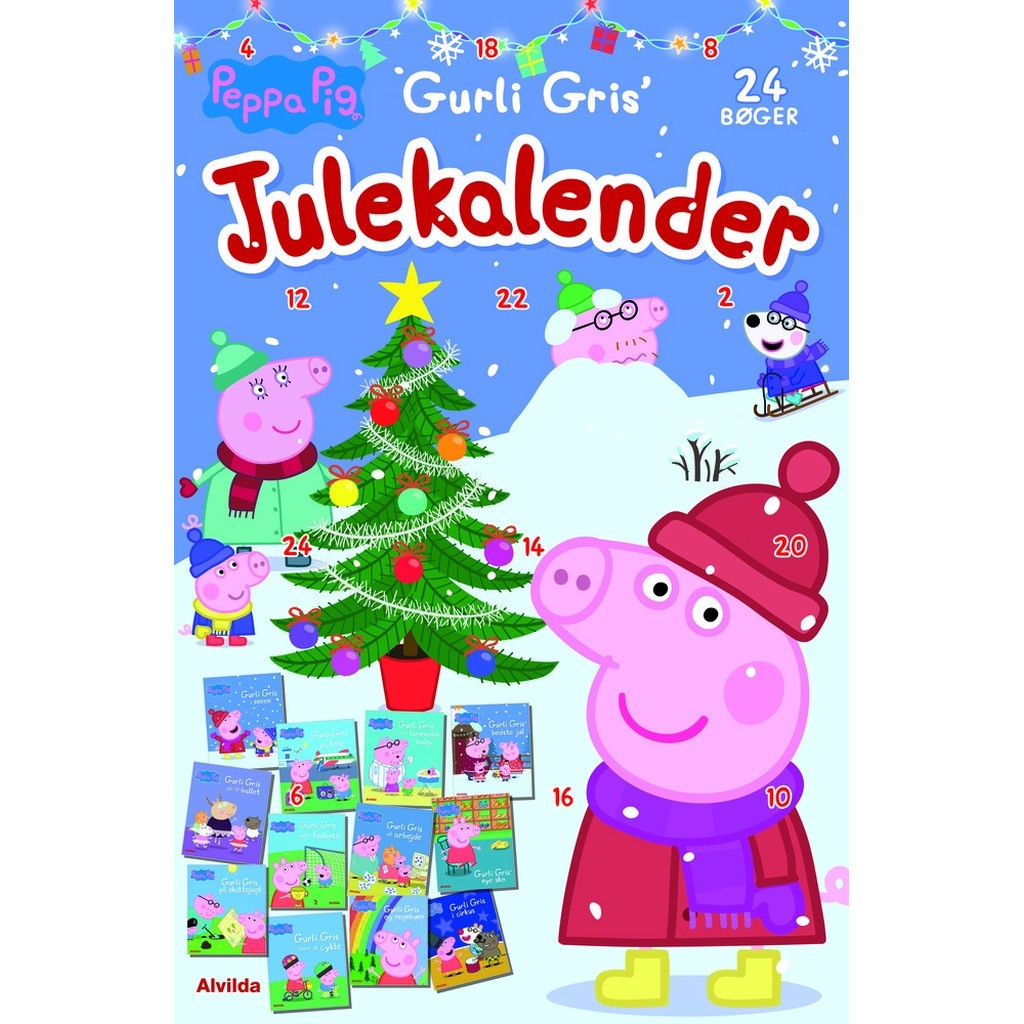 Peppa Pig - Gurli Gris&apos; julekalender - med 24 billedbøger