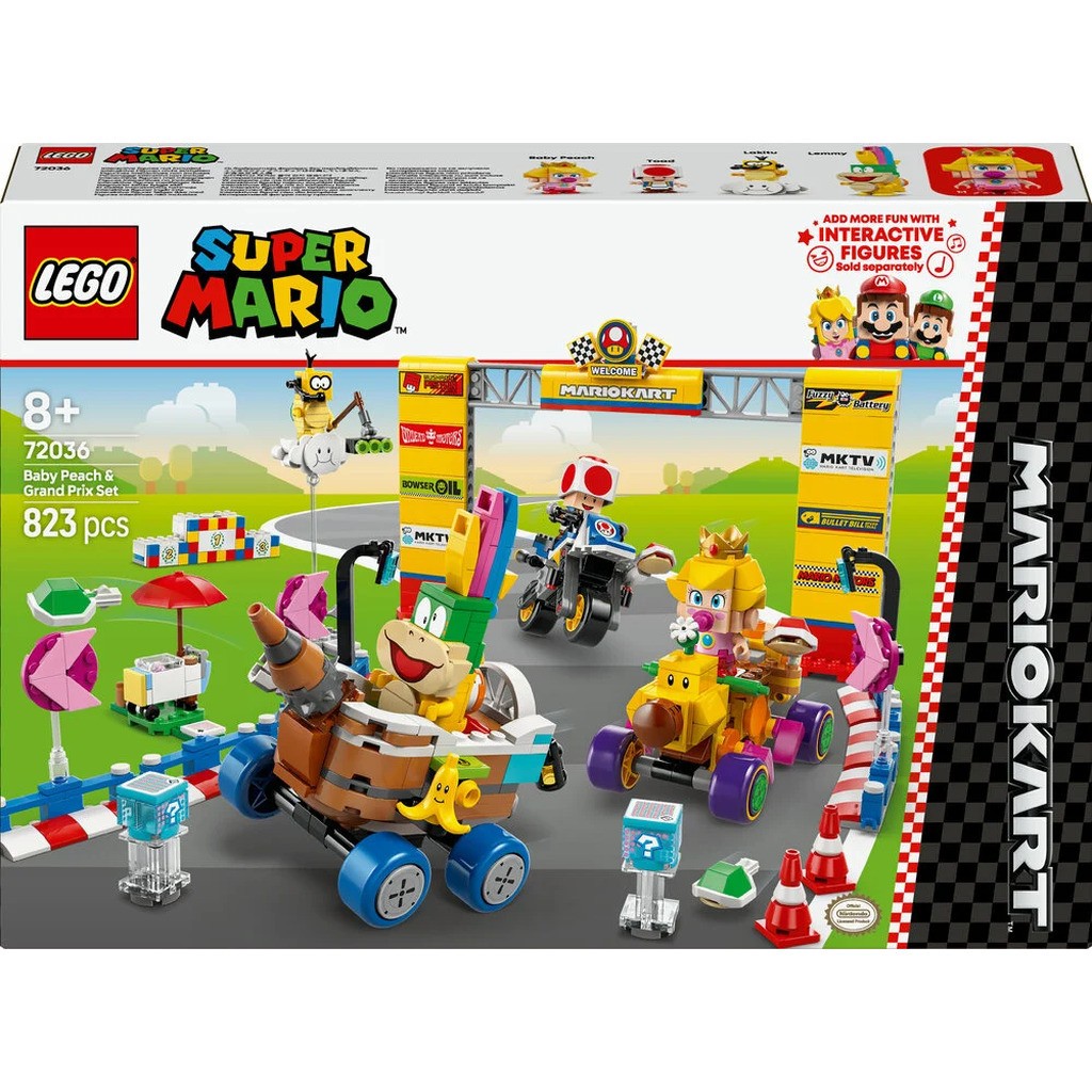 72036 LEGO Super Mario Mario Kart&trade;  Baby Peach og Grand Prix-sæt