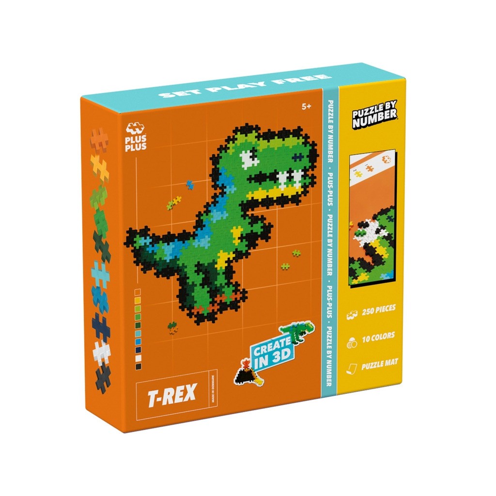 Plus-Plus Puzzle By Number T-Rex 250 pcs