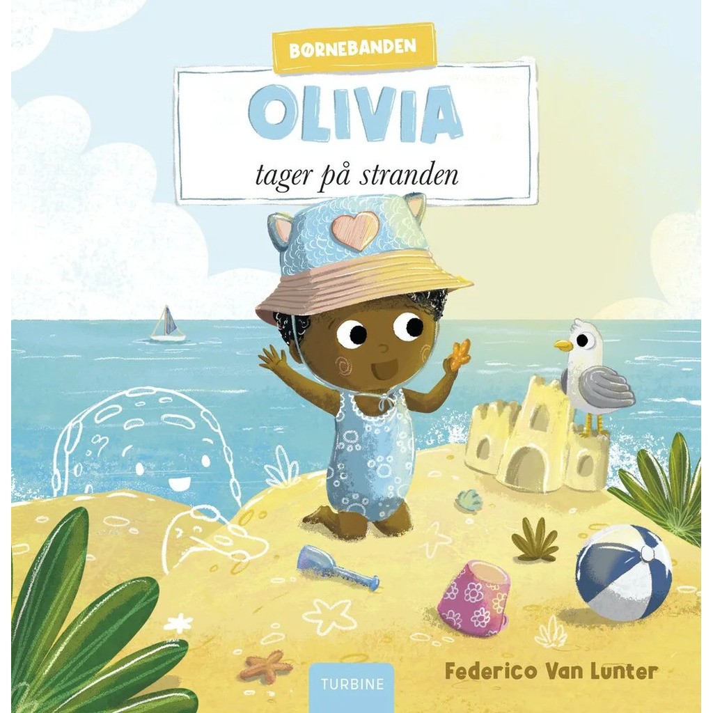 Olivia tager på stranden