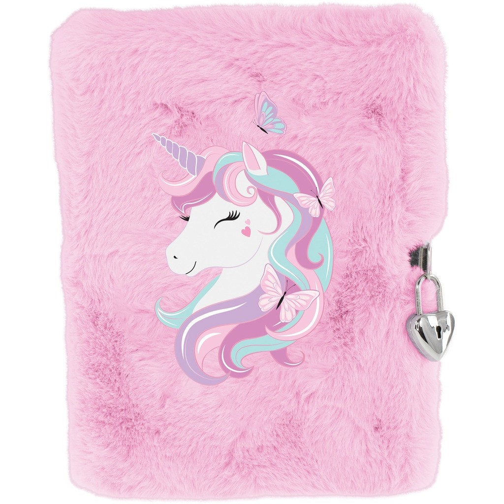 Tinka plys unicorn rosa m/hjertelås
