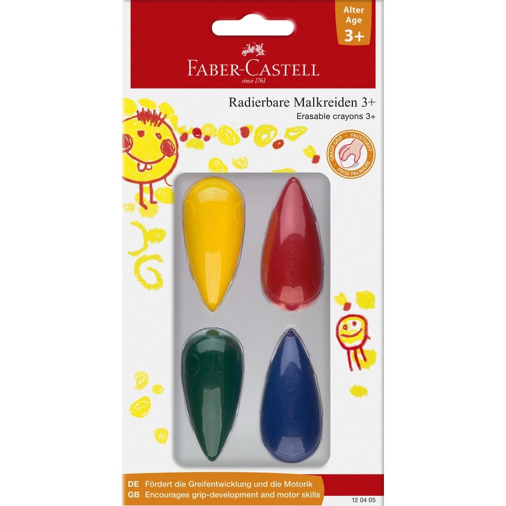 Børnekridt Faber-Castell 4 ass farver