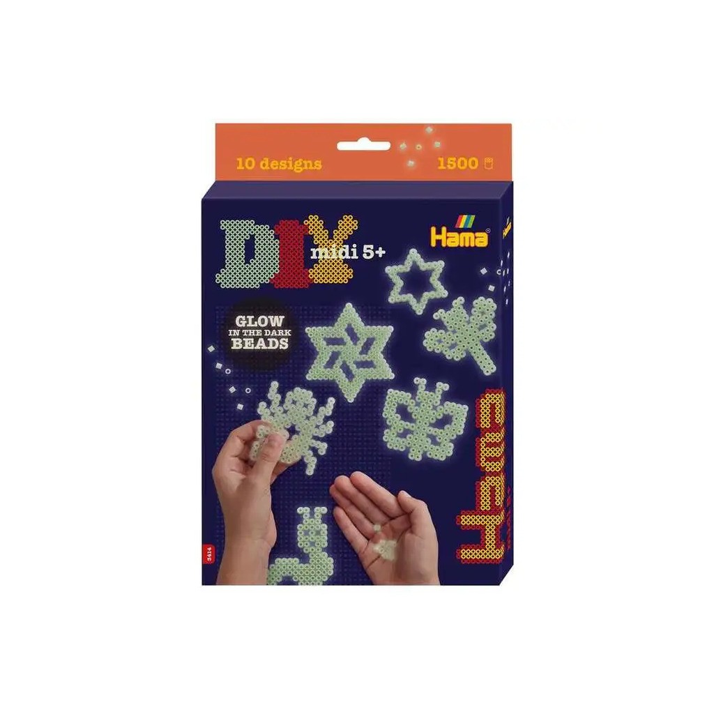 Hama midi gaveæske Glow in the dark