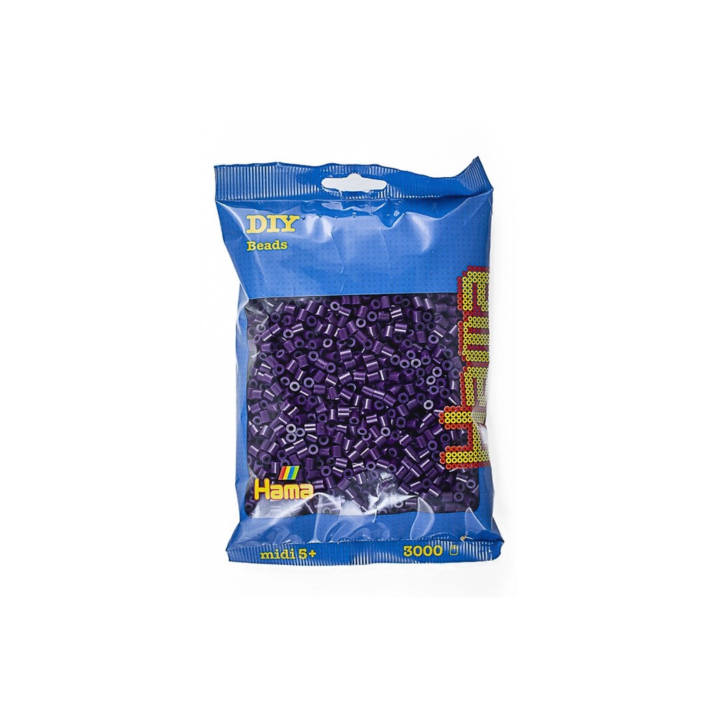 Hama midi perler 3000stk aubergine