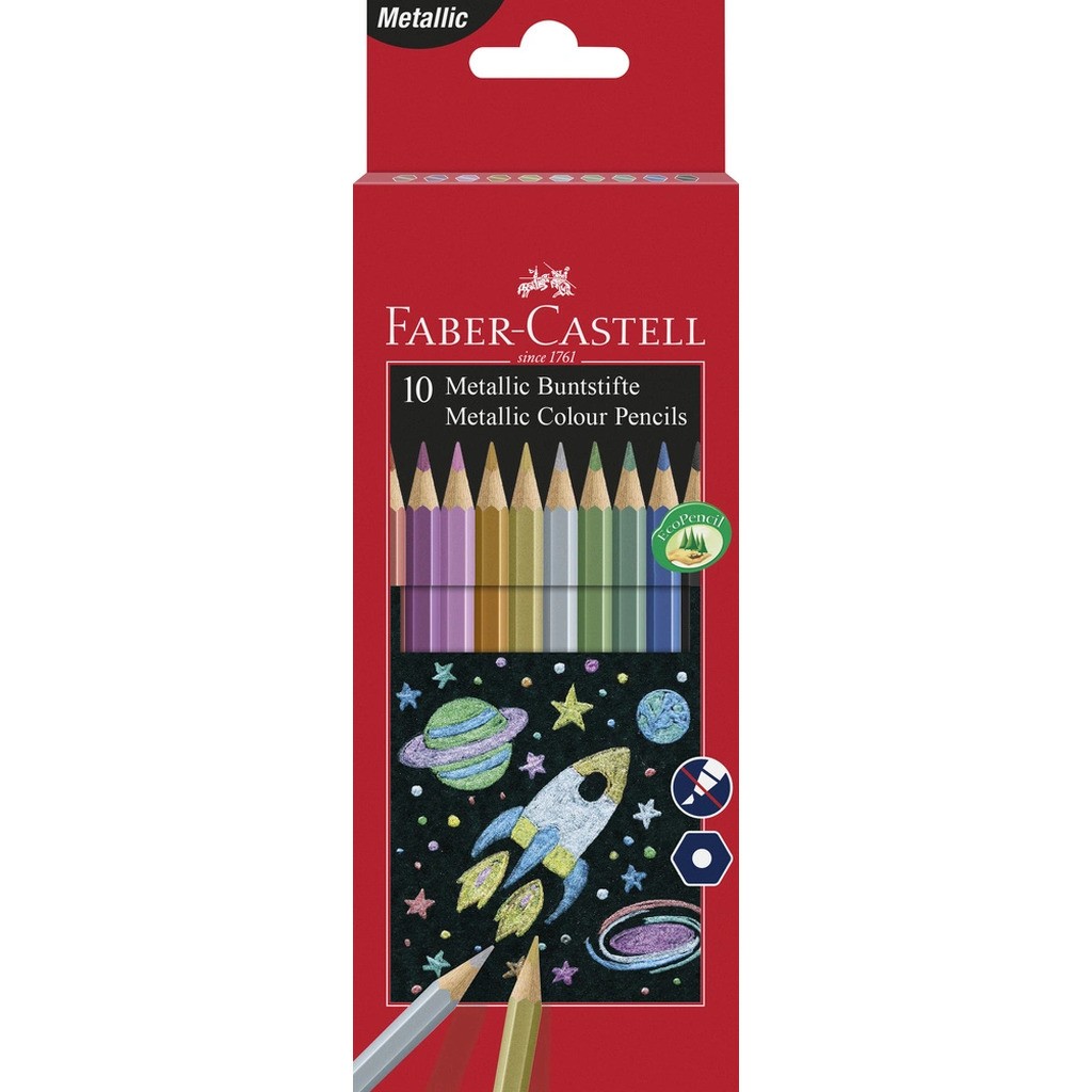Farveblyant Faber-Castell metallic 10 ass