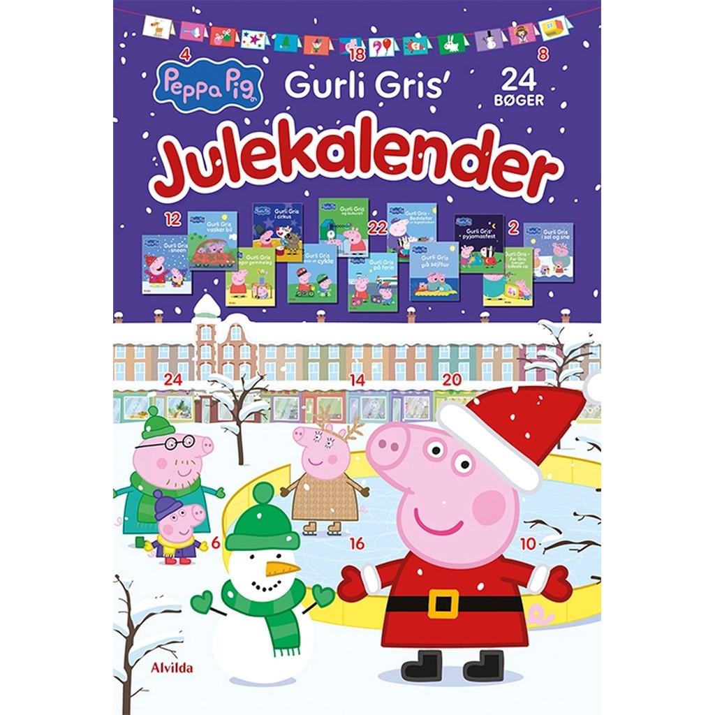 Peppa Pig - Gurli Gris&apos; julekalender - med 24 billedbøger