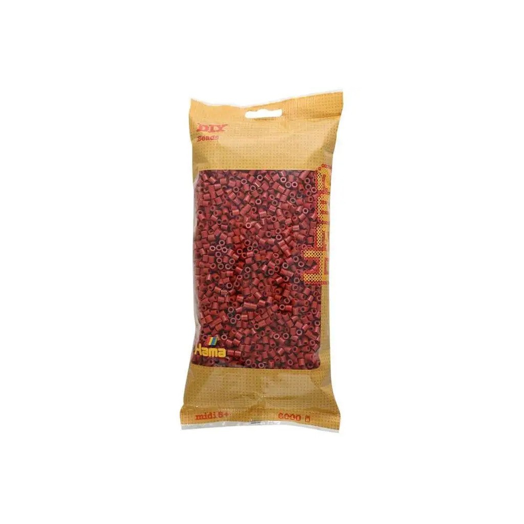 Hama midi perler 6000stk rødbrun