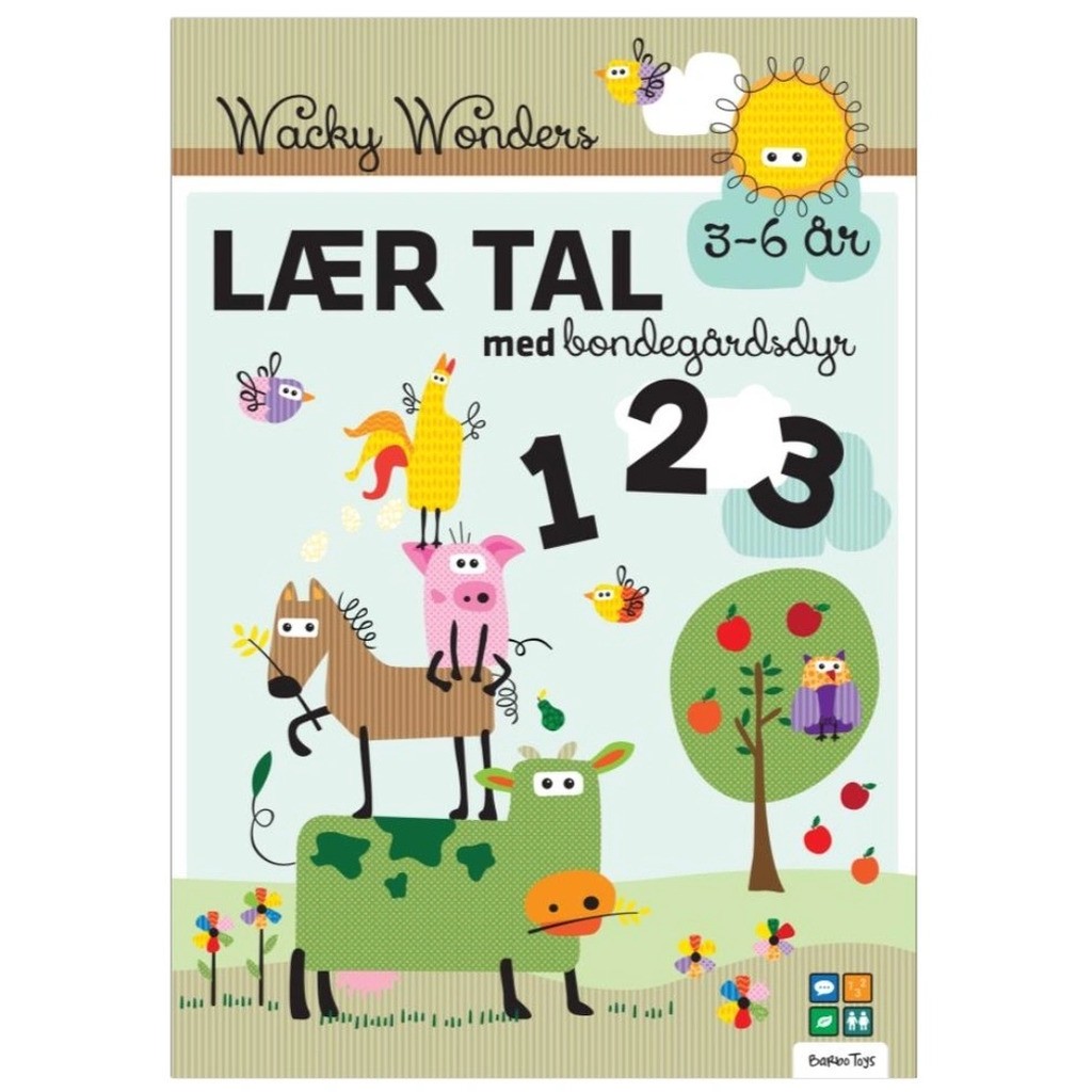 Aktivitetsbog Lær Tal med Wacky Wonders Bondegårdsdyr - 123