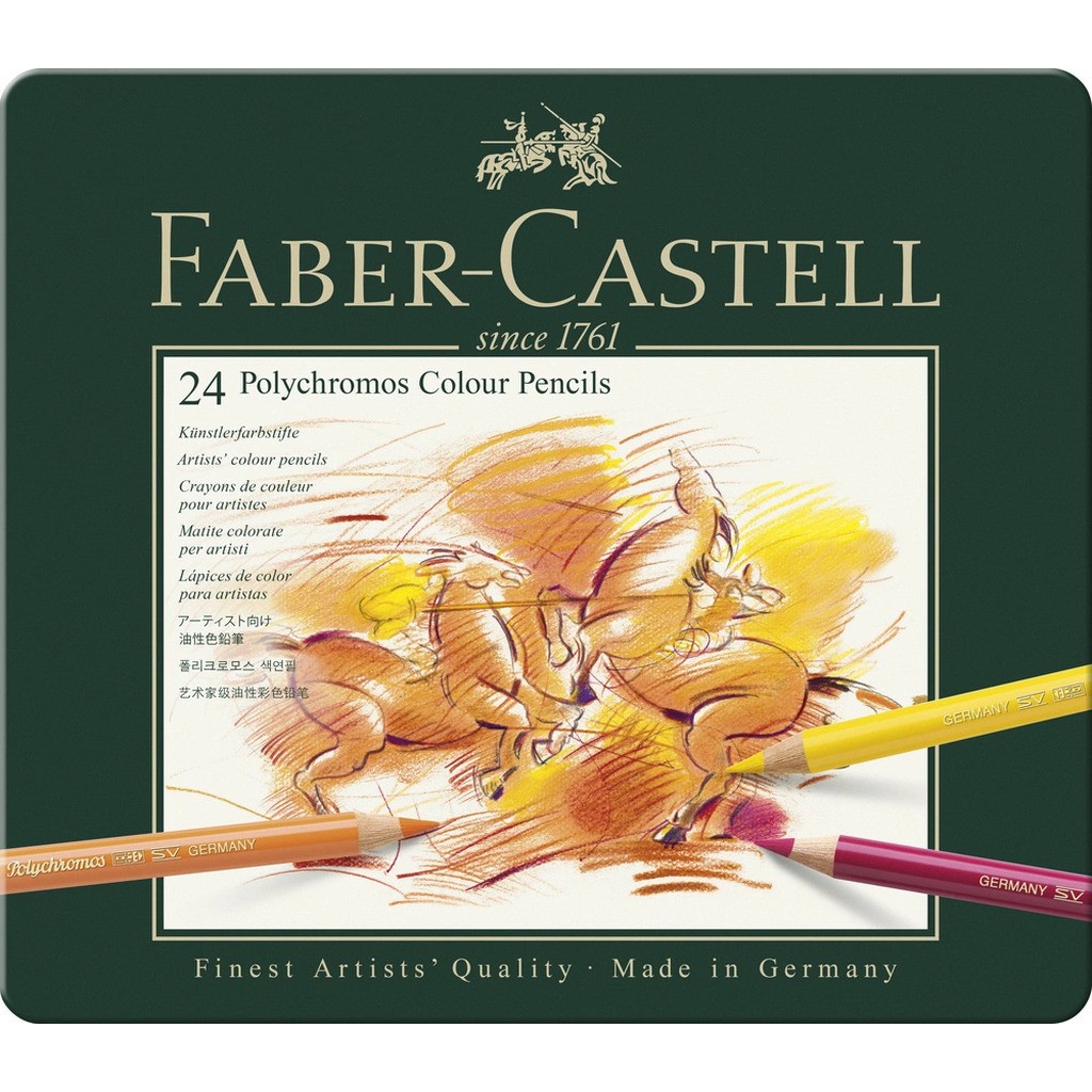 Farveblyant polychromos Faber-Castell 24 farver
