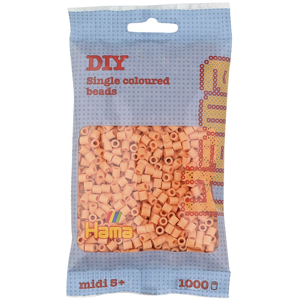 Hama midi perler 1000 stk lys abrikos 105