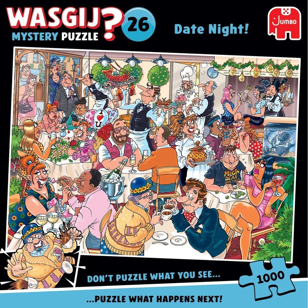 Puslespil Wasgij Mystery 26 date night! 1000 brikker