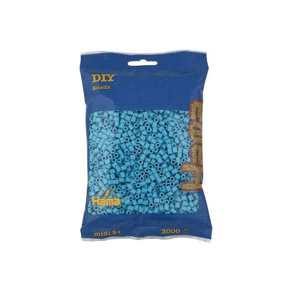 Hama midi perler 3000stk azurblå